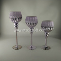 Purple Glass Candle Holder Wedding/Dinning Table Decorating